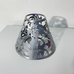 Decorative‎ Metal Candle Holder With Leaf Cutout Design